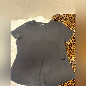 Cherokee Women's V-Neck Scrub Top in Charcoal
Looks grey but it’s black